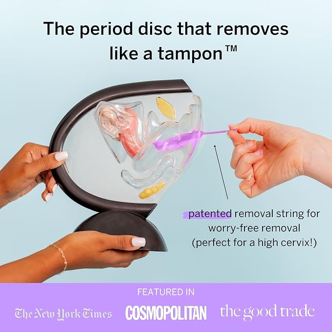 Pixie Menstrual Disc for Feminine Care - Ranked 1 for Best Tampon Alternative Period Disc - 100% Medical-Grade Silicone - Removes Like a Tampon - Wear 12 Hours - Capacity of 3 Tampons (Small)