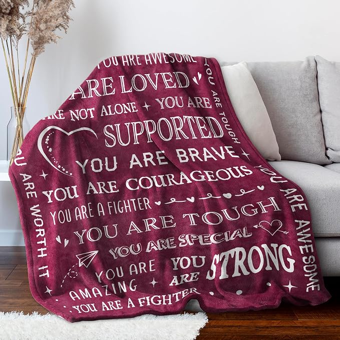 Blanket Gifts for Women Men- Get Well Blanket | Inspirational Gifts for Women, Feel Better After Surgery Gifts , Birthday Gift for Mom Grandma Aunt Sister, 80'' x 60''