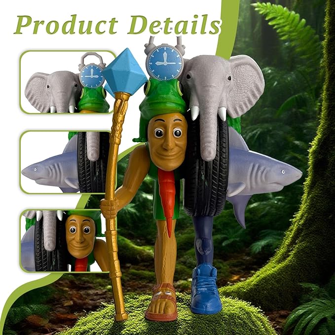 8Pcs Italian Brainrot Action Figures,Tralalero Travala Toy Set Tralalero Travala,Tung Tung Tung Sahur, Brr Brr Patapim - Brainrot fidget Toys,Decorations Gifts for Office Room Figurine Decor (1PCS-A)