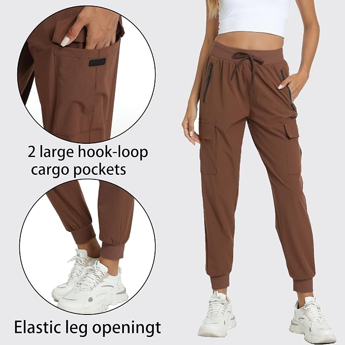 Women's Joggers Cargo Pants Lightweight Quick Dry Hiking Running Pants for Athletic Casual & Outdoor