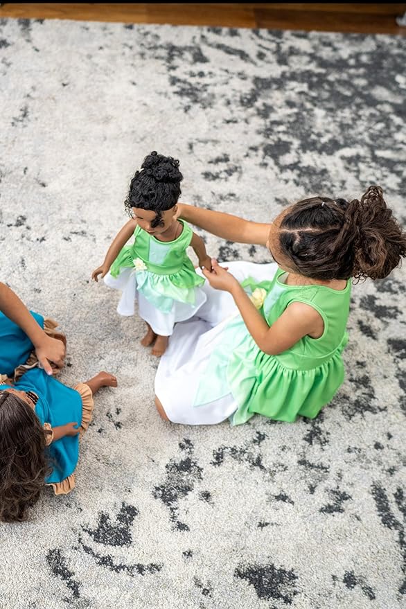 Little Adventures Lily Pad Twirl Dress - Machine Washable Child Pretend Play and Party Dress with No Glitter