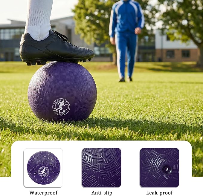 9 Inch Playground Ball Dodgeball Balls Kickball, Pack of 6, 4 Square Balls Dodge Balls for Kids, Kickballs Handball for Indoor Outdoor Games, Includes Pump