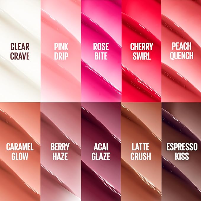 MAYBELLINE Lifter Glaze Oil Balm with Hyaluronic Acid and Hydrating Oil Blend, Lip Balm with 24HRs of Smooth, Moisturizing Shine, Rose Bite (Sheer Hot Pink)
