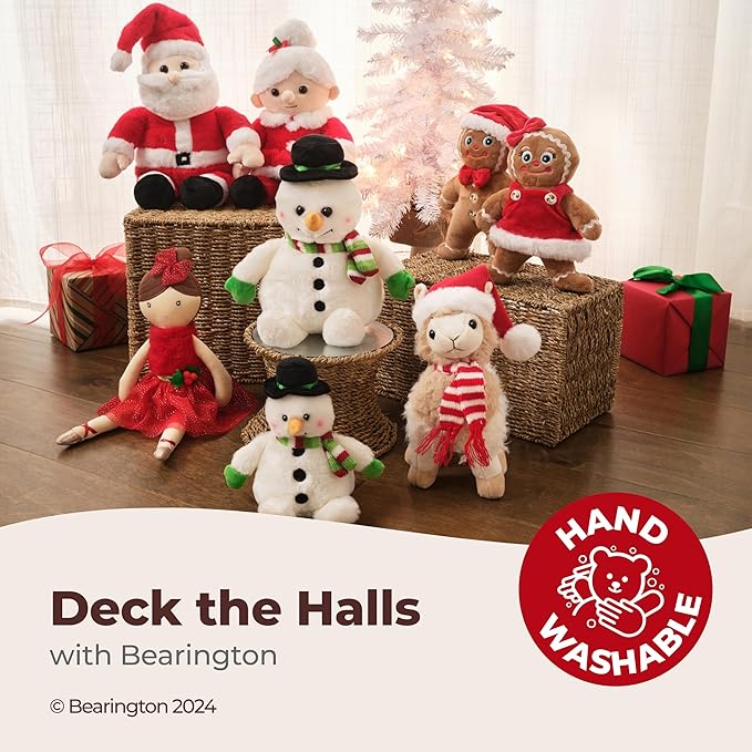 Bearington Baby Nick Christmas Plush, 6 Inch Santa Stuffed Animal, Ideal Christmas Stuffed Santa Claus Doll Gift for Toddlers, Kids & Teens, for Ages 3-14