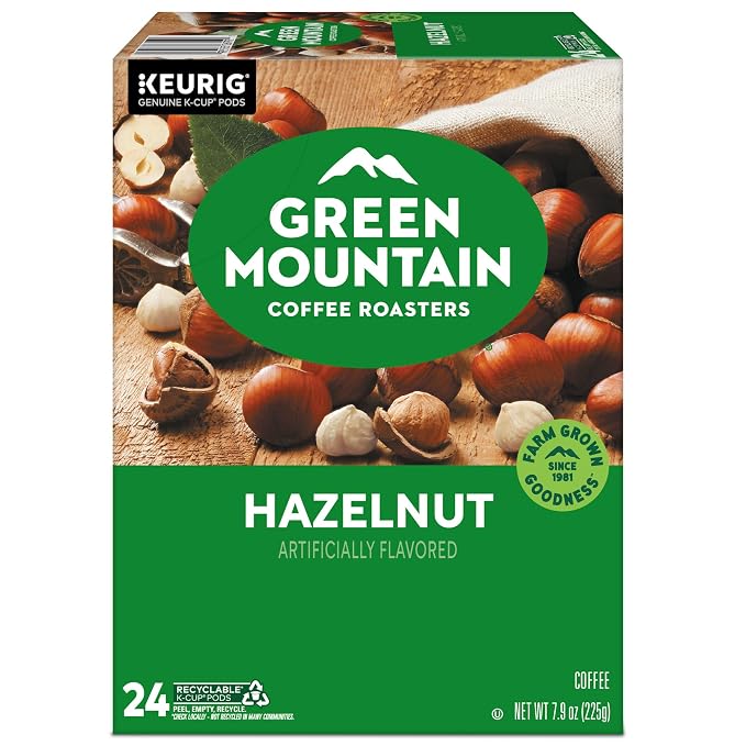 Green Mountain Coffee Roasters Hazelnut Coffee, Keurig Single-Serve K-Cup pods, Light Roast, 96 Count