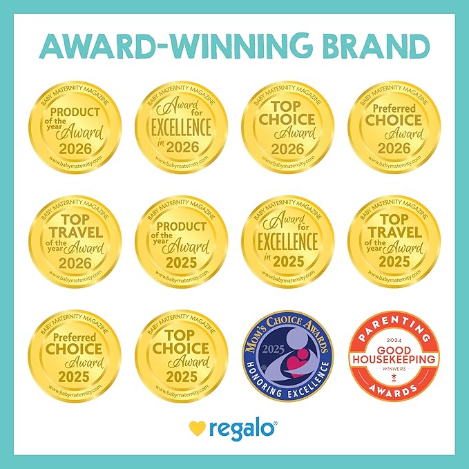 Regalo Safety Swing Down Crib Rail for Toddlers, 33" Baby Bed Rail Guard with Reinforced Anchor Safety System, Convertible Crib Bed Rail, White