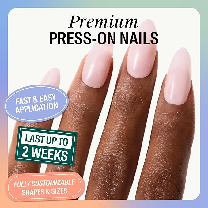 Chillhouse - Chill Tips, Press on Nails Kit - She's the Prize (Long Almond) - 30 Nail Shapes & Sizes - Up to 2 Weeks of Wear - Customizable - Reusable - Latina Founded, Women Owned - Beauty, Self Care