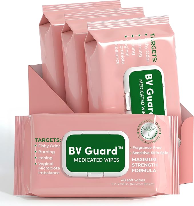 Bacterial Vaginosis Feminine Wipes for Odor, Itching, Burning & Discharge | Vaginal Wipes Helps with Vaginal Microbiota Imbalance | Intimate Health & Hygiene | 48 each Pack of 4 (192)