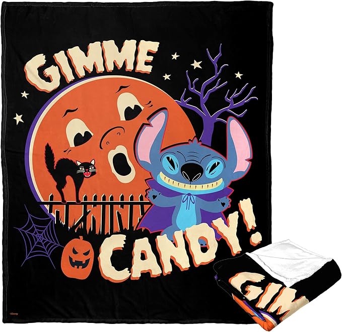 Northwest Lilo and Stitch Silk Touch Throw Blanket, 50" x 60", Gimme Candy