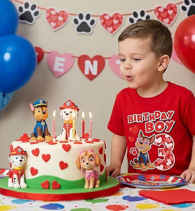 Paw Patrol Chase 3rd Birthday Boy Shirt - Toddler T-Shirt Gift Outfit for Party - Clothes for 3 Year Old Boys