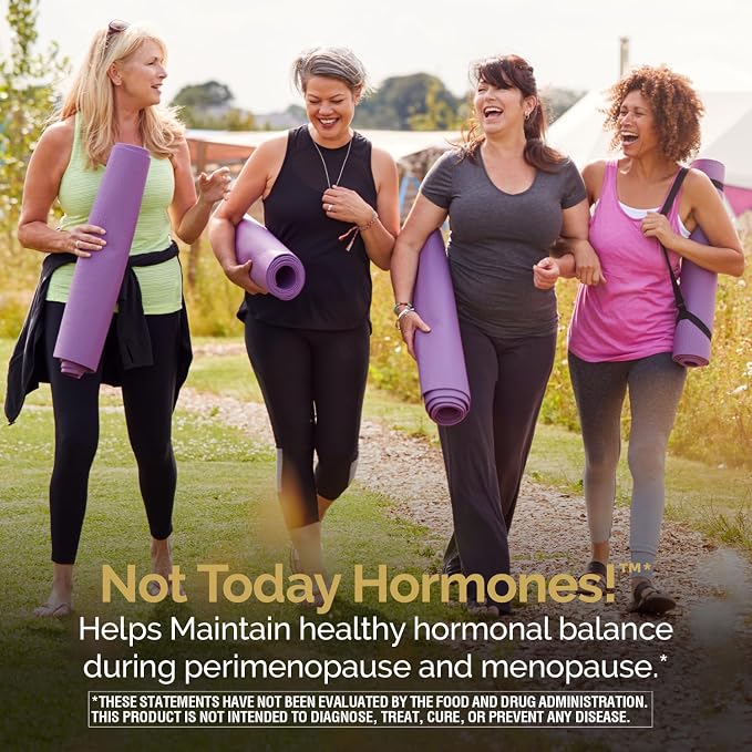 Nature's Wonder Not Today Hormones Perimenopause and Menopause Support Supplement for Women with Estro-G100, Supports Hot Flashes and Night Sweats 60 Vegetarian Capsules, 30 Day Supply