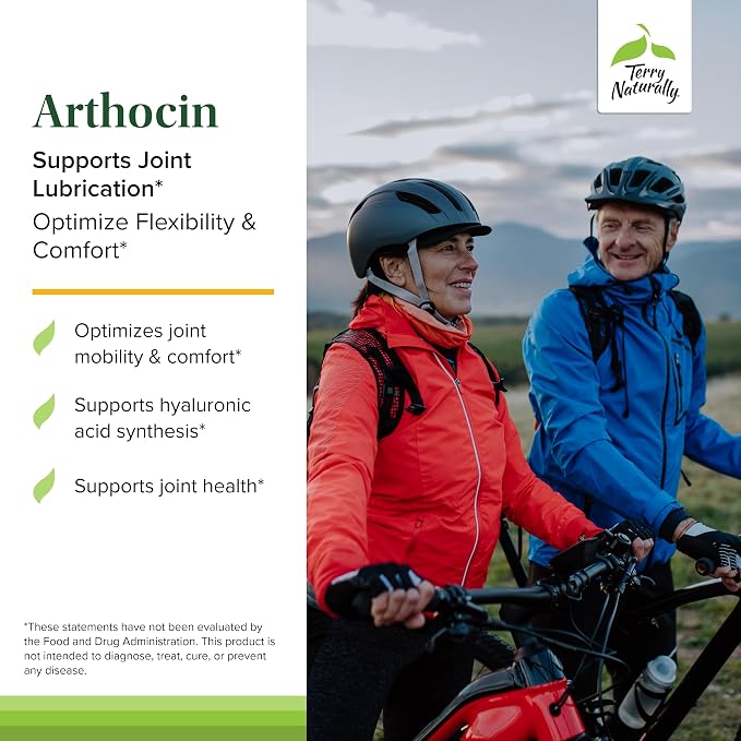 Terry Naturally Arthocin - 60 Capsules - Support Joint Lubrication, Optimize Flexibility & Comfort - Non-GMO, Vegan, Gluten Free - 30 Servings