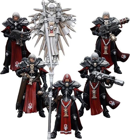 JOYTOY 1/18 Action Figures - Warhammer 40,000 Adepta Sororitas Battle Sister - 5PCS/4‘’,Classic Character,Collectible,Age 15 and Above