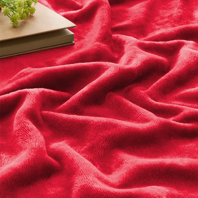 BEDELITE Fleece Blankets Queen Size Red Throw Blankets for Bed, Luxury Plush Cozy Fuzzy Blanket 90x90 inches, Super Soft Warm Lightweight Throw Blanket All Seasons Suitable | Ultra Soft Fleece, Plush Microfiber, Lightweight Warmth, All Season Comfort, ...