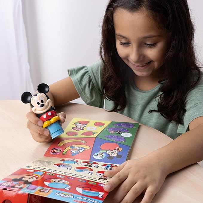 Melissa & Doug Sticker Wow!™ 24-Page Activity Pad and Sticker Stamper, 300 Stickers, Arts and Crafts Fidget Toy Collectible Character – Disney Mickey Mouse - for Kids Ages 3+ - FSC Certified