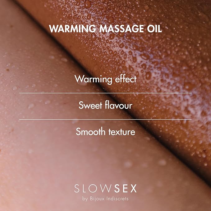Warming Massage Oil for Couples – Kissable Coconut Flavor, Edible Body Oil with Blow-Activated Warming Sensation – Smooth, Toy & Condom Compatible Erotic Gel for Sensual Foreplay