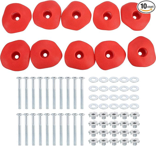 PATIKIL Rock Climbing Holds, Climbing Rock Wall Grips Play Set Climber Attachments with Single Holes for Playground