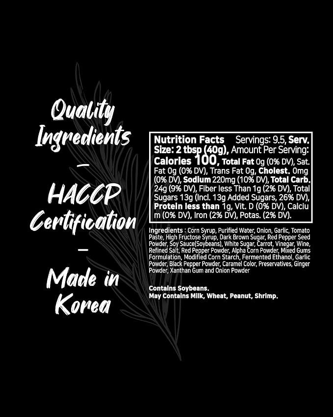 Funtable Korean Fried Chicken Sauce - Sweet, Spicy & Tangy, 13.4 oz | Sticky Glaze for Wings, Nuggets and BBQ; Ready-to-Use Dipping and Cooking Condiment Inspired by Authentic K-Food Flavors