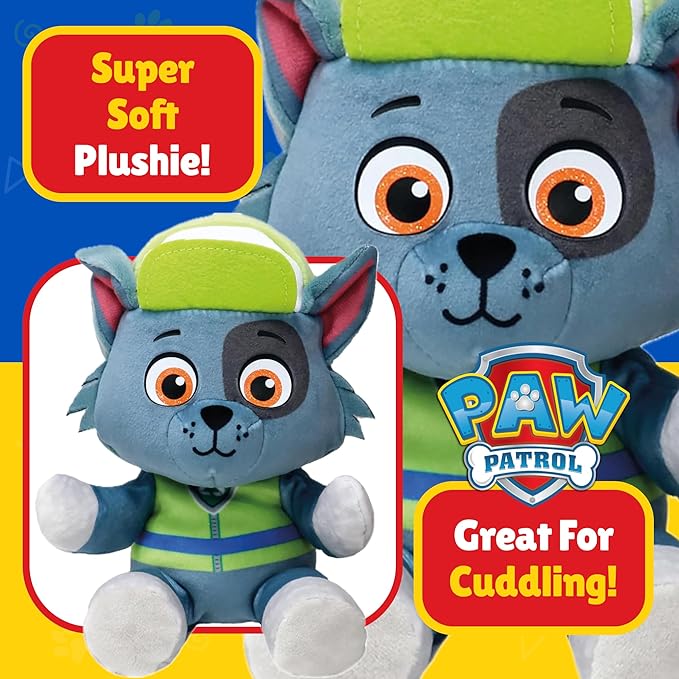 TY - Paw Patrol Collection, Rocky, All The Heroes of The Puppy Squad in Floppy Version, Soft Plush to Collect, Gift Idea for Young and Old - 20 cm - T44019