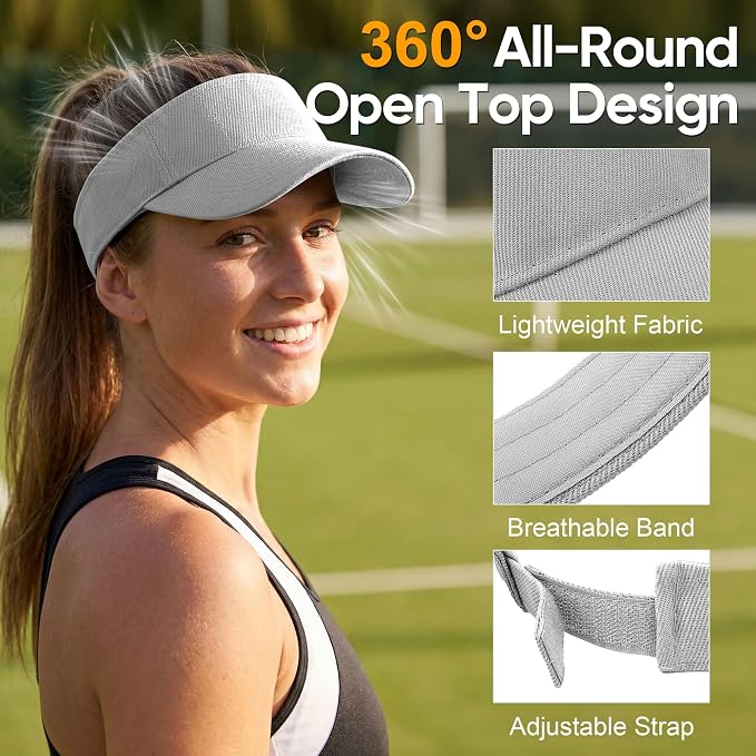 Sports Sun Visor Hats Adjustable Sun Visor Caps for Women and Men
