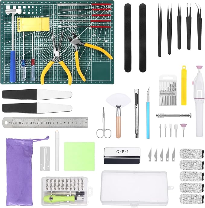 101PCS Gundam Model Tools Kit, Hobby Building Tools Kit for Gundam Basic Model Assembling, Building and Repairing