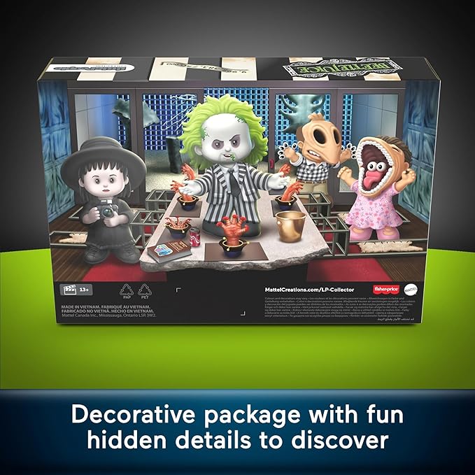 Little People Collector Beetlejuice Special Edition Set for Movie Fans, 4 Character Figures in a Display Package