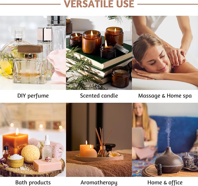 Folkulture Essential Oils Set for Diffuser | Set of 6 Luxury Floral & Oud Fragrance Oils | Orchid Oud, Rose Oud & Warm Sensual Blends | Aromatherapy & Home Fragrance Gift Set