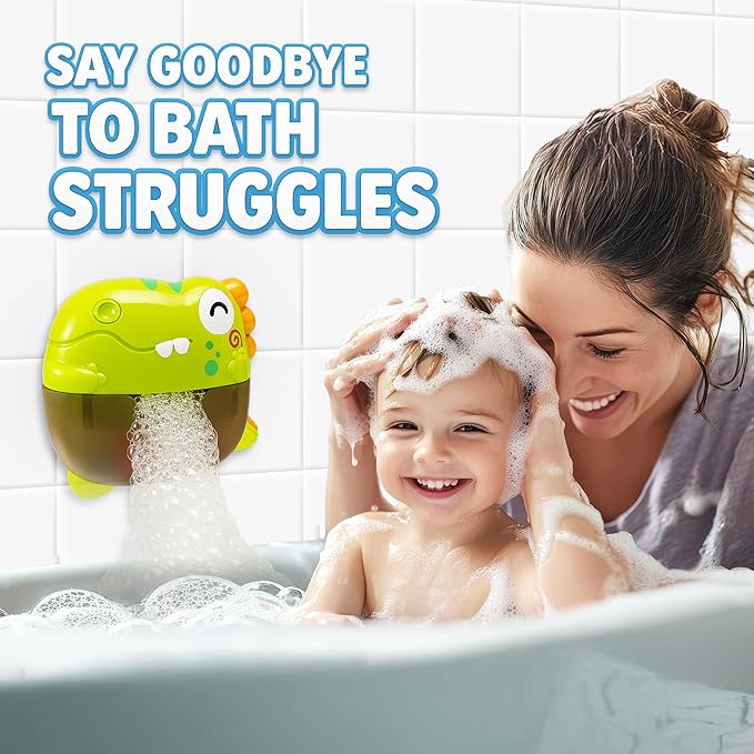 Bath Bubble Machine - Bath Toys | Bathtub Bubble Machine, Light Up Bubbles Maker for Bathtub - Bubbles Bath Maker with Lights & Music - Strong Suction BPA Free