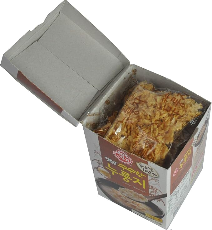 Ottogi Scorched Rice Chips – Korean Nurungji Snack, 2.1oz (60g) × 5 Packs, Crispy & Savory Traditional Rice Cracker