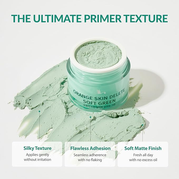 Orange Skin Delete Soft Green Pore Primer Korean Makeup 30g 1.06 oz