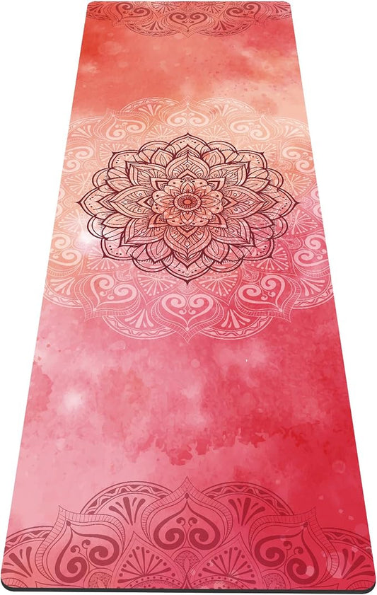 nuveti Yoga Mat Print Extra Thick TPE Non Slip Fitness Exercise Mat with Carrying Bag,72"x24" Extra Thick 6MM Exercise & Workout Mat for Yoga, Pilates Fitness and Floor Exercises