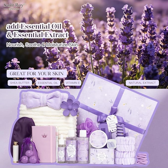 Get Well Soon Gifts for Women, 33 Pcs XXL Bath and Body Gift, Skin Care Set | Self Care Gifts Set, Mother's Day, Birthday, Home Spa Kit, Holiday, Christmas, facial care kit for Mom Her Wife Girlfriend
