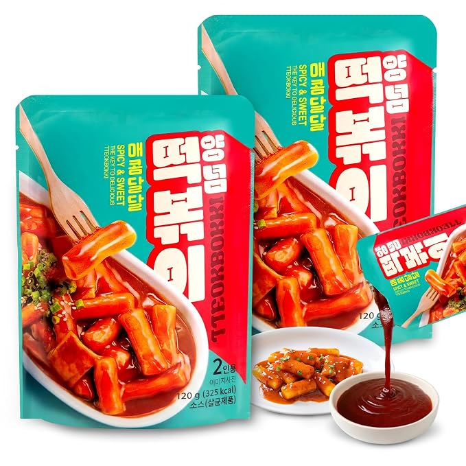 COELO Sweet & Spicy Tteokbokki Sauce 42.3oz x 2Pack - Hot Korean Secret Seasoning Sauce for Rice Cake Stir-Fries Asian Cuisine | Quick & Easy Simple Cooking | Party Camping K-Food 떡볶이 양념 소스