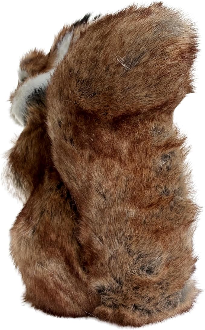 Realistic Squirrel Figurine - Lifelike Plush Squirrel with Bushy Tail, Handcrafted Collectible Stuffed Animal for Fall, Thanksgiving, Home & Shelf Decoration