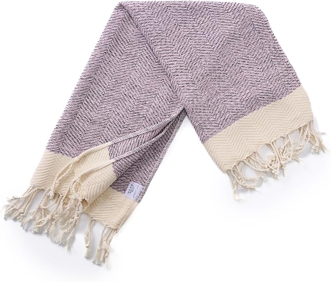 BAY LAUREL Turkish Hand Towel – Pack of 2 | Soft & Absorbent Decorative Towels for Bathroom, Hand, Face, Hair, Gym, Yoga, SPA, Kitchen & Tea | Boho Decor(Blush Pink, Herringbone 15x26 Inches(Set of 2)