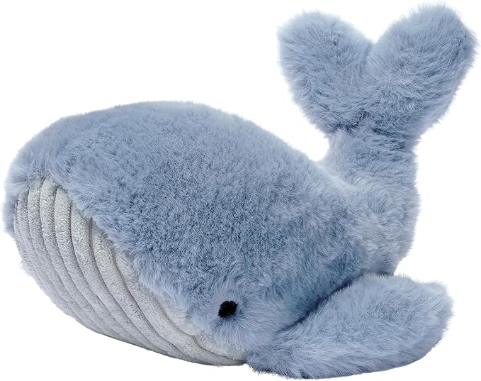 Lambs & Ivy Bubbles & Squirt Soft Plush Blue Whale Stuffed Animal Toy