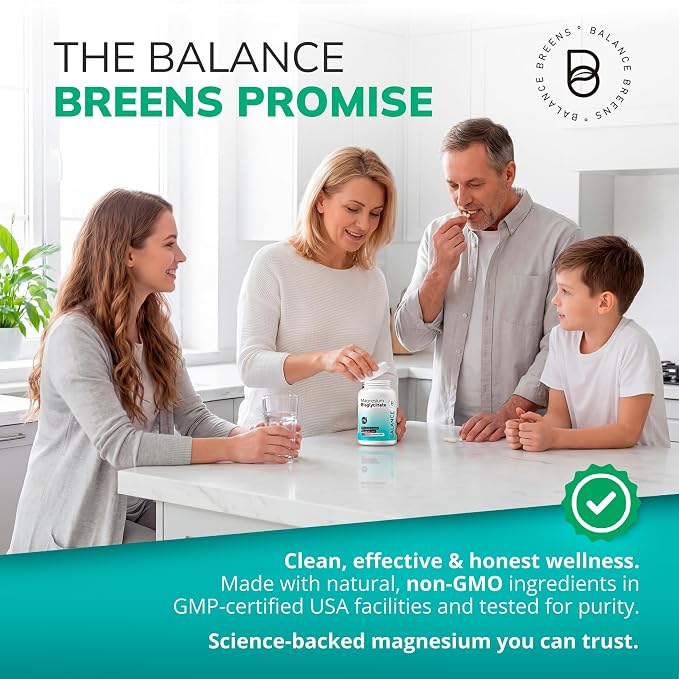 Balancebreens Magnesium Glycinate 200mg - Magnesium Bisglycinate Chelated Supplements for High Absorption - Non GMO and Gluten Free Gentle on Stomach for Restful Sleep and Muscle Support, 120 Count