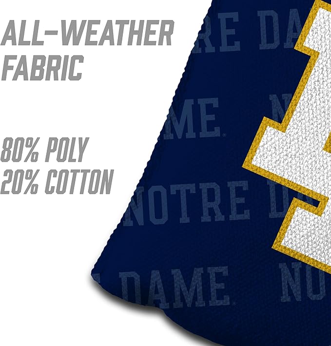 YouTheFan Officially-Licensed NCAA Set of 4 Cornhole Bags - All Weather Regulation 6” x 6” Size - 16oz Weight - Designed in USA