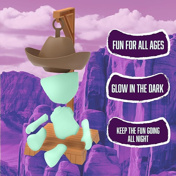 Fotorama Hankman Glow, Magnetic Hangman Mystery Word Guessing Game for Kids & Families, Glow in The Dark Travel Game, Guess Who Before Hank Falls