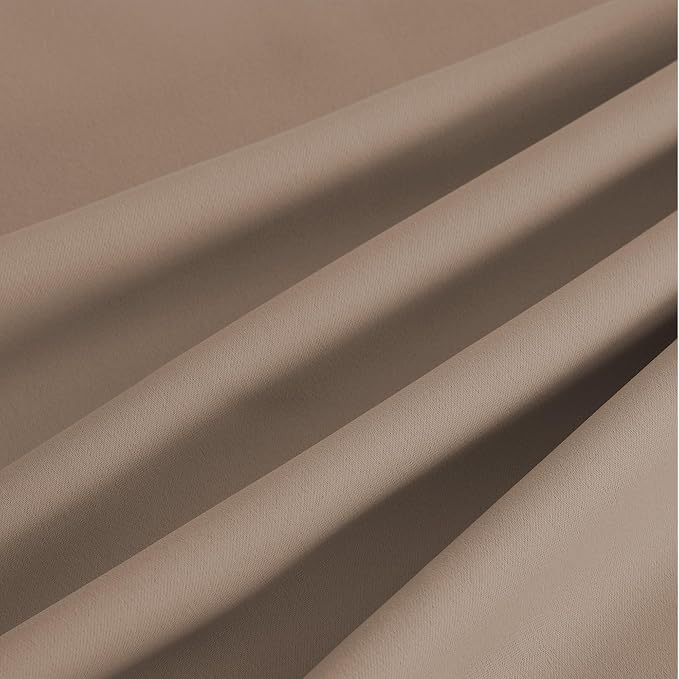 NICETOWN Cappuccino Grommet Drapes - Thermal Insulated Window Treatments for Living Room, Yard, Office, Flat, Hall - Heavy-Duty Construction, 2 Panels, W52 x L95