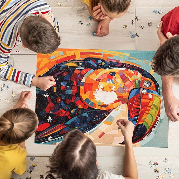Jigsaw Puzzles for Adults 1000 Pieces, Cute Colorful Hard Challenging Puzzle for Family Fun Kids Room Decor, 20x27 Inches, Toucan