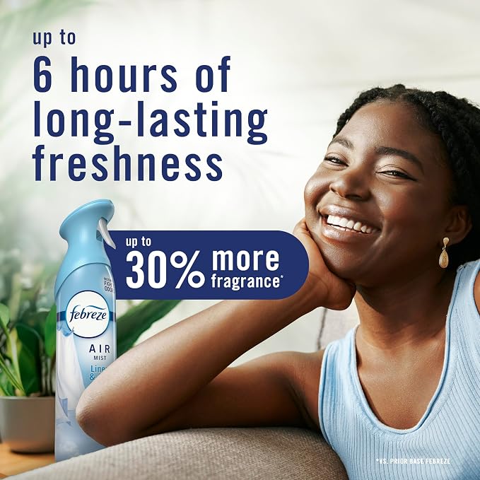 Febreze Air Mist, Air Freshener, Odor Fighting Room Spray, Deodorizer for Home Bathroom Kitchen Office Apartment, Soothe & Restore, Refresh & Energize, Romance & Desire Variety Pack, 8.1oz (Pack of 3)