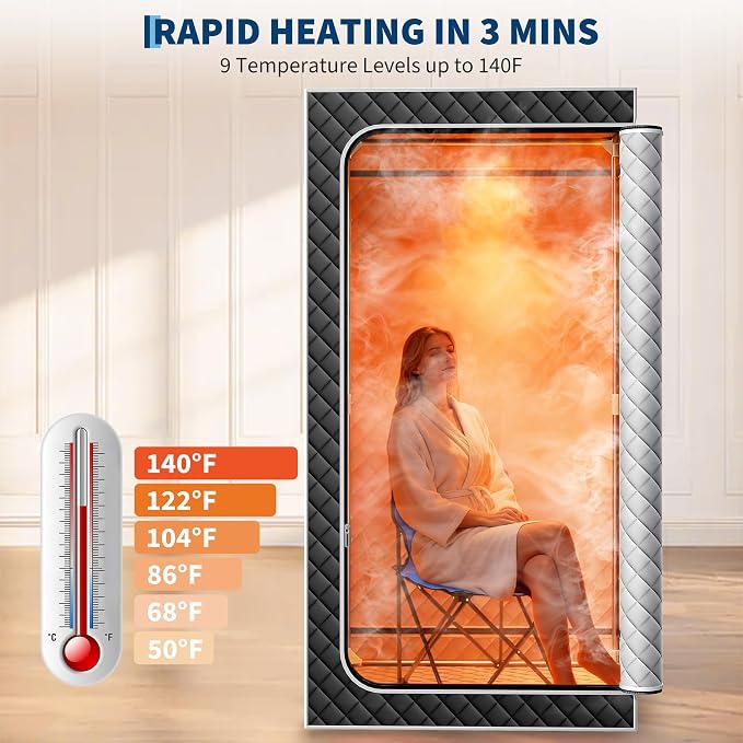 Portable Sauna Box for Home, Personal Sauna Tent for Relaxation, Indoor Steam Sauna Room with 3L/1200W Steamer, Steam Room for Adults, XXL Portable Sauna Personal Sauna Box Sauna Tent Home Sauna