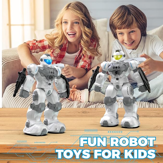 Robot Toys for Kids, Toys for 6 7 8 9 10 Year Old Boys Girls, Remote Control Toys with 2.4GHz Gesture Sensing, Programmable Singing Dancing RC Robot, Birthday Gifts for Boys and Girls