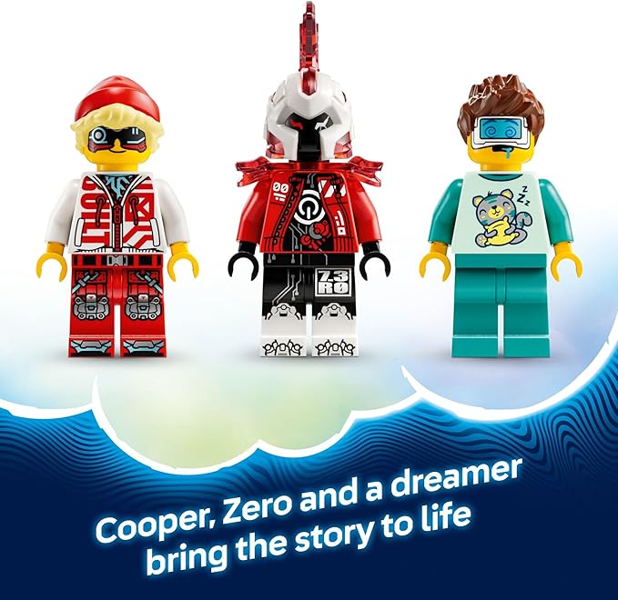 LEGO DREAMZzz Cooper's Tiger Mech & Zero's Hot Rod Car Toy - Building Robot Toy for Kids, Boys and Girls, Ages 9+ - Building Kit for Pretend Play - Gift Idea for Birthdays - 71497