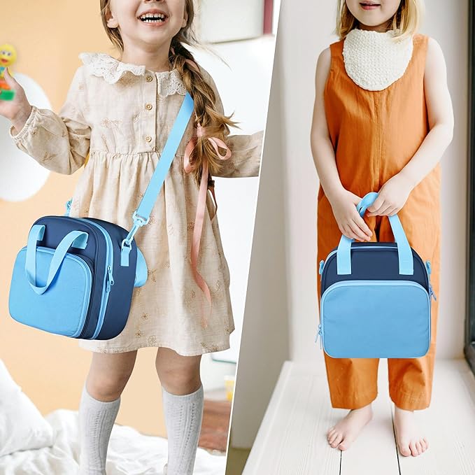 LoDrid Carrying Case Compatible with Little Tikes Story Dream Machine Starter Set, Multiple Pockets for Books and Accessories, Blue, Bag Only (Patent Design)