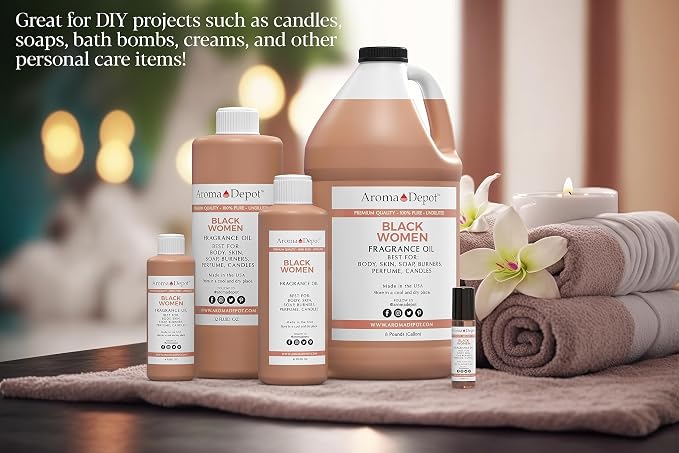 Black Women 8 oz Fragrance Oil I Perfume I Skin Oil I Scented Oil.Bath Bombs, Body Butters, Creams and lotions. Few Drops in The Diffuser, Burners, or Warmers.