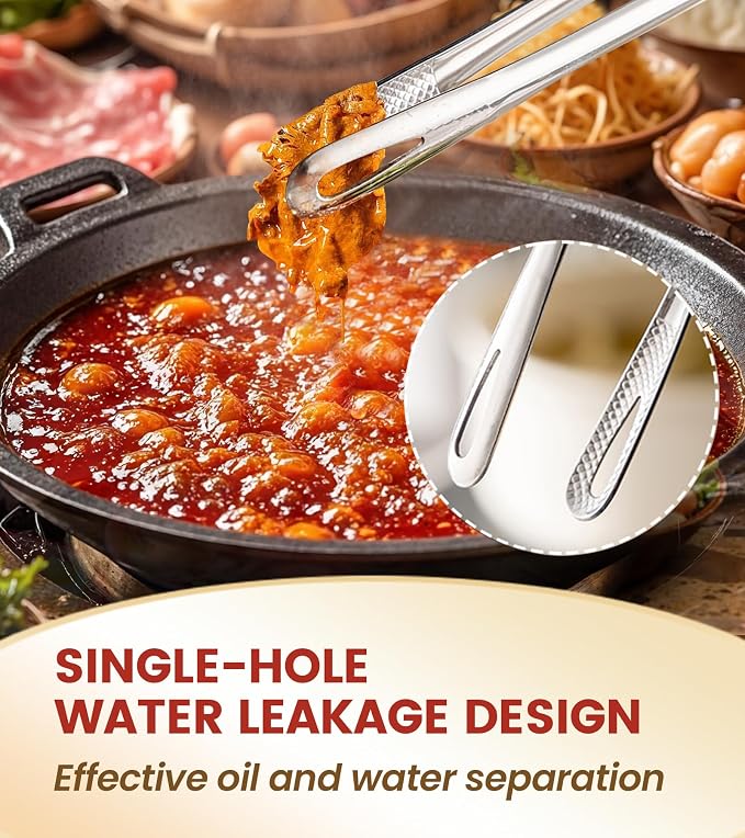 Ugotit 6 Pack Cooking Tongs, Korean BBQ Tongs Stainless Steel | Kitchen Tweezers Thin, Japanese Yakiniku Grill Tongs for BBQ, Frying, Salad, Hot Pot, 11In+7.87In