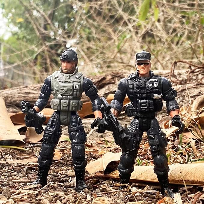Army Men Action Figures, Soldiers Toys Army Men Set for Boys 4-7,Army Men Action Figures Military Playset Toy with Weapon for Toddler Age 3+