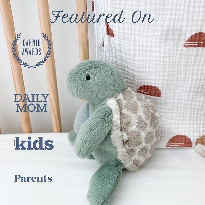 MON AMI Taylor The Turtle Stuffed Animal – 12”, Sea Turtle Plush Toy, Use as Toy/Nursery Room Décor, Gifts for Kids of All Ages, Ocean Animals